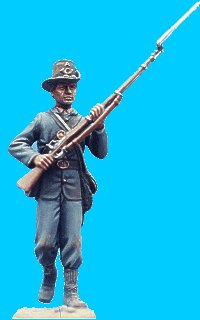 M20 - Iron Brigade - Sack coat, hardee hat walking rifle at ready. 54mm Union infantry (unpainted kit) - EN STOCK