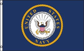 MF083 - U.S. Navy Emblem Flag - Drapeau de l'US  - EN STOCK