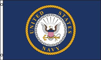 MF083 - U.S. Navy Emblem Flag - Drapeau de l'US  - EN STOCK