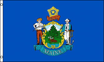 Maine Flag - Drapeau de l'état américain du MAINE - EN STOCK