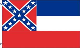 Mississippi Flag - Drapeau de l'état américain du MISSISSIPPI - EN STOCK