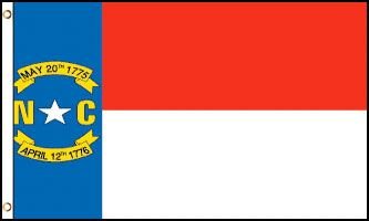 North Carolina Flag - Drapeau de l'état américain du la Caroline du Nord - EN STOCK
