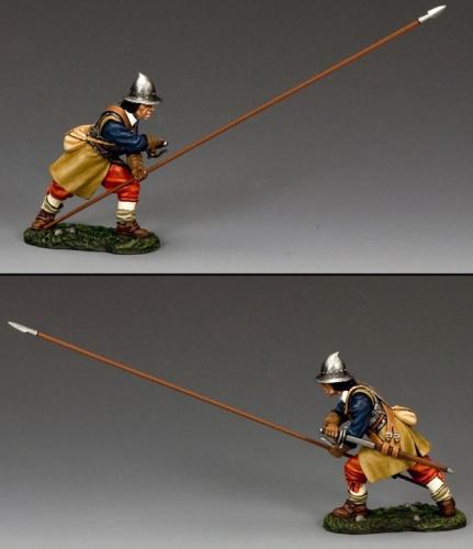 PnM002B - Crouching Pikeman (Royalist)