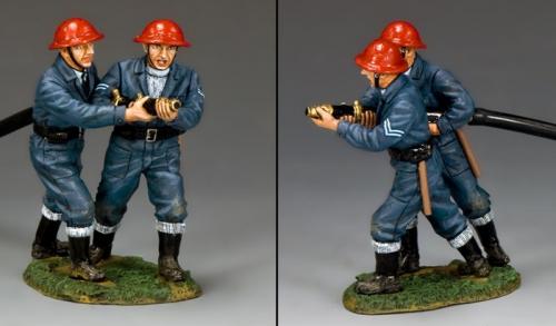 RAF069 - Two RAF firemen Fighting the Blaze