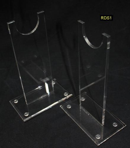 RDS1 - Tall Rifle Display Stand - Support en acrylique transparent pour fusil (Base 12 X 6,5 cm - Haut. 18,5 cm) - EN STOCK