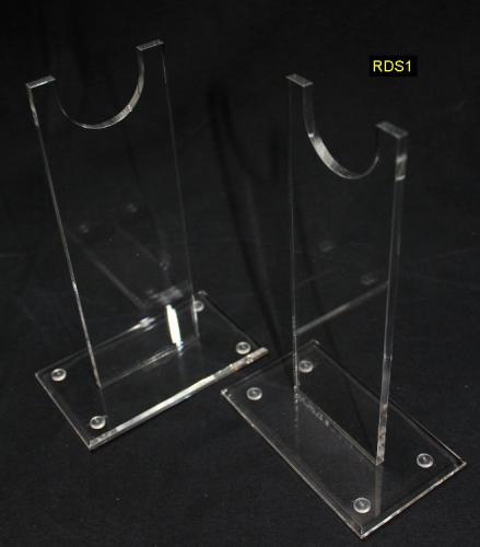 RDS1 - Tall Rifle Display Stand - Support en acrylique transparent pour fusil (Base 12 X 6,5 cm - Haut. 18,5 cm) - EN STOCK
