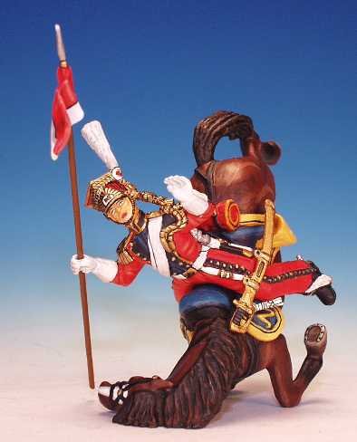 RL11 - Dutch Red Lancers - Trooper, falling from collapsing horse
