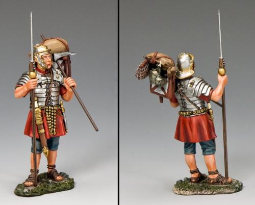 ROM011 - Standing Legionary with Marius Mule