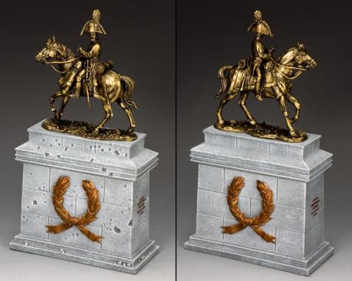 SP088-GR - Mounted Russian Officer on Large Equestrian Stutue plinth (Greystone) (SP075  SP088)