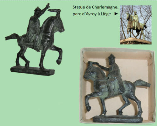 Durso - Souvenirs - 1958 -1968 - Charlemagne teinte bronze - Réf. S-9536