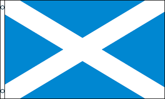 Scotland Flag - Le drapeau de l'Écosse arbore un sautoir blanc, une crux decussata représentant la croix du martyr chrétien l'apôtre saint André, patron de l'Écosse sur un fond bleu - PAS DE STOCK