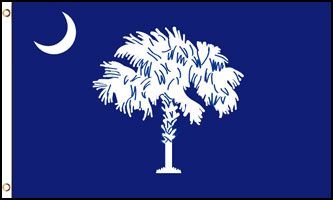 South Carolina Flag - Drapeau de l'état américain de la CAROLINE du SUD - EN STOCK
