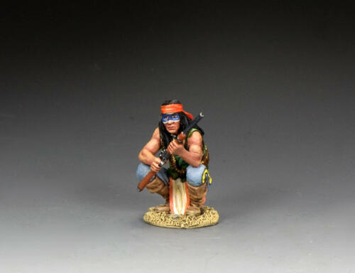 TRW192 - Black Knife Crouching Apache Warrior 