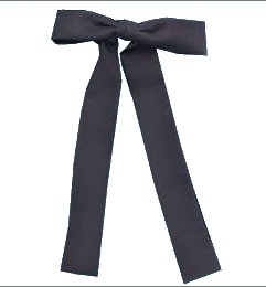 Tie - T-124B - Kentucky Clip-on Tie Black, Made in the USA - EN STOCK