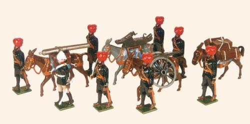 Tradition of London - set N° 065 - Indian Mountain Artillery Battery 1900, Painted - EN STOCK