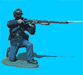 U05 - Kneeling - Firing 54mm Union infantry (unpainted kit) - EN STOCK