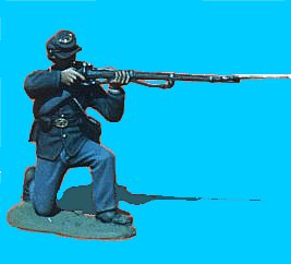 U05 - Kneeling - Firing 54mm Union infantry (unpainted kit) - EN STOCK