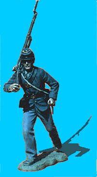 U09 - Running - Rifle over shoulder. 54mm Union infantry (unpainted kit) - EN STOCK