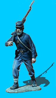 U13 - Advancing - Rifle over shoulder. 54mm Union infantry (unpainted kit) - EN STOCK