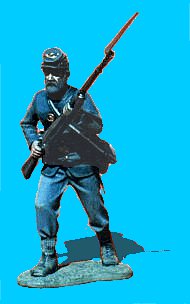 U14 - Advancing - Rifle at ready. 54mm Union infantry (unpainted kit) - EN STOCK