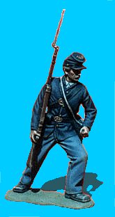 U24 - Attacking - Shoulder arms. 54mm Union infantry (unpainted kit) - EN STOCK