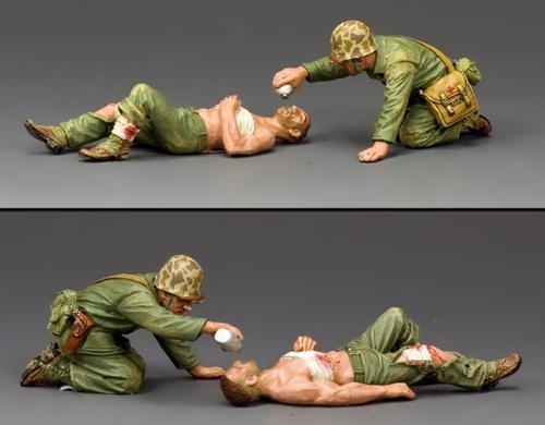 USMC044 - Navy Corpsman and Wounded Marine 