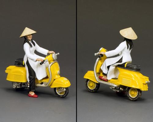 VN106 - The Golden Yellow Vespa Girl