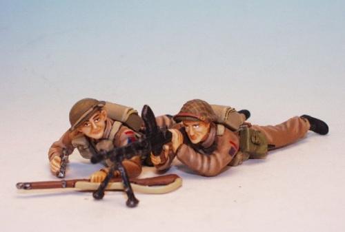 WBI4 - British Army '44, Two lying infantrymen, one with Brengun