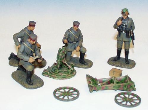 WMG.1 - 76 mm Trench Mortar, 4 German crew loading