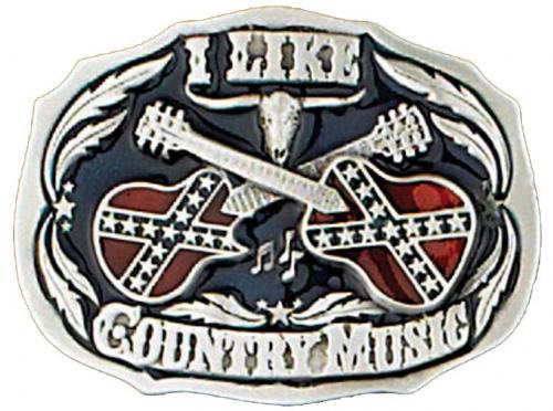 Boucle de ceinture - Belt Buckle G-1853 I Like Country Music - EN STOCK