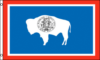 Wyoming Flag - Drapeau de l'état américain du WYOMING - EN STOCK