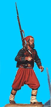 Z01 - 5th NY Charging - Rifle on shoulder. 54mm Union zouaves (unpainted kit) - EN STOCK