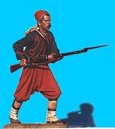 Z03 - 5th NY Charging - Rifle levelled. 54mm Union zouaves (unpainted kit) - indisponible