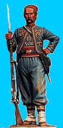 Z06 - 146th NY Standing relaxed (wearing fez). 54mm Union zouaves (unpainted kit) - EN STOCK
