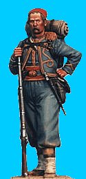 Z09 - 146th NY zouave knapsack, moustache. 54mm Union zouaves (unpainted kit) - PAS DE STOCK