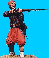 Z10 - 5th NY zouave firing. 54mm Union zouaves (unpainted kit) - EN STOCK