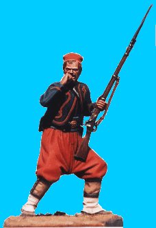 Z12 - 5th NY zouave biting cartridge. 54mm Union zouaves (unpainted kit) - EN STOCK