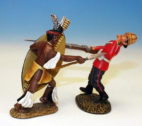 ZWH.3 - Hand to hand combat, Zulu attacking 24th Foot, set 1