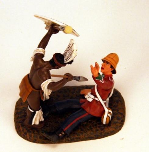 ZWH.4 - Hand to hand combat, Zulu stabbing prone 24th Foot